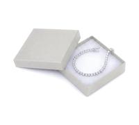 TheDisplayGuys 25 Cardboard Jewelry Gift Boxes with Inserts - Matte Gray | Size #33 - 3.5" x 3.5" x 1.0", Lids, Cotton Filled Padding, Kraft Paper, Bulk Pack Case, for Shipping, Organizers, Storage