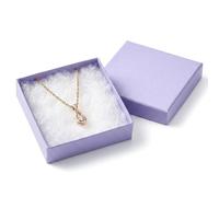 TheDisplayGuys Bulk 100-Pack Cardboard Jewelry Gift Boxes with Lids & Padding - for selling, storage, shipping Ring, Bracelet (3.5x3.5x1) - Lavender