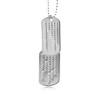 TheDogTagCo PERSONALISED Debossed US-Spec Military ARMY Dog Tags Set & Chains - Military Authentic 304-Grade Stainless Quality Identification