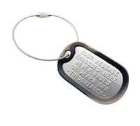 TheDogTagCo Single Set of Personalised Luggage Tag Stainless Steel Nickel Plated ID tag with Cable & Silencer Read Description to See How to ADD Personalisation