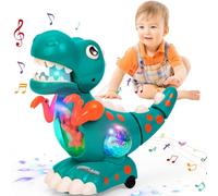 Thedttoy Baby Toys Musical Light Crawling Walking Dinosaur for Boys Girls,Baby Musical Toy Sound Toys Birthday Present Dino Gifts for Kids Toddler(Green)