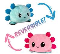 Thedttoy Reversible Axolotl Plushie Cute Axolotl Plush Toy Happy Angry Mood Changing Gifts Show Your Mood Without Saying A Word