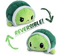 Thedttoy Reversible Turtle Plushie Happy Sad Turtle Teddy Show Your Mood with Double-Sided Flip Mood Super Fluffy Cute Mini Stuffed Animal Suitable for All Age Green