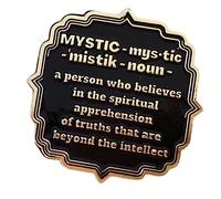 Thee ADHD Witchery Mystical Definition Enamel Brass Pin. Esoteric Secret Protection Jewellery. Mystical Magic Witch Gift for Eclectic Witches, Baby Witches, Rouskeepers, Mediums, Pagans, Wiccans