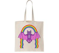 Thee Oh Sees Help Bat Canvas Tote Bag - Reusable Cotton Shopping Bag, Natural