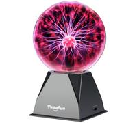 Theefun 6 Inch Plasma Ball Lamp, Touch & Sound Sensitive Plasma Globe Magic Cool Nebula Ambience Light for Christmas, Party, Home Decor, Creative Gift (Red)