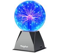 Theefun 6 Inch Plasma Ball Lamp, Touch & Sound Sensitive Plasma Globe Magic Cool Nebula Ambience Light for Christmas, Party, Home Decor, Creative Gift (Blue)