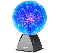 Theefun 8 Inch Plasma Ball Lamp, Touch & Sound Sensitive Plasma Globe Magic Cool Nebula Ambience Light for Christmas, Party, Home Decor, Creative Gift (Blue)