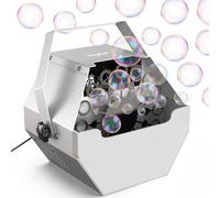 Theefun Bubble Machine, 750ml Metal Automatic Bubble Maker USB Powered Portable Professional Bubble Blower for Bubble Machine Parties, Weddings, Indoor & Outdoor Use, Silver Grey