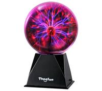Theefun Plasma Ball: 6 Inch Plasma Globe Touch & Sound Sensitive Ball Lamp Electric Lightning Novelty Light for Parties, Home, Prop, Room Decoration, Christmas Gifts