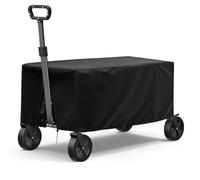 TheElves Wagon Cover, Heavy Duty Waterproof Collapsible Cart Protector, Dustproof Windproof UV-Resistant Cover for Beach, Camping, Garden, Groceries, and Shopping Wagons - 48" L x 24" W x 20" H