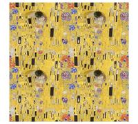 TheFabricTrade 100% Cotton Fabric Digital Printed Material Gustav Klimt The KISS Abstract Design, Ideal for Arts & Crafts, Quilting - Fat Quarter (50cm x 70cm)