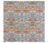 TheFabricTrade 100% Cotton Fabric Digital Printed Material William Morris Strawberry Thief Azure Classic Design - Ideal for Arts & Crafts, Sewing, Quilting - 2 Metre (200cm x 140cm)