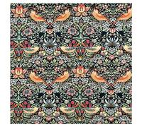 TheFabricTrade 100% Cotton Fabric Digital Printed Material William Morris Strawberry Thief Ebony Classic Design - Ideal for Arts & Crafts, Sewing, Quilting - Fat Quarter (50cm x 70cm)