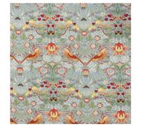 TheFabricTrade 100% Cotton Fabric Digital Printed Material William Morris Strawberry Thief Silver Classic Design - Ideal for Arts & Crafts, Sewing, Quilting - 5 Metre (500cm x 140cm)