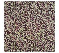 TheFabricTrade 100% Cotton Fabric Digital Printed Material William Morris Willow Bough Damson Classic Design - Ideal for Arts & Crafts, Sewing, Quilting - 5 Metre (500cm x 140cm)