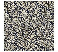 TheFabricTrade 100% Cotton Fabric Digital Printed Material William Morris Willow Bough Navy Classic Design - Ideal for Arts & Crafts, Sewing, Quilting - 3 Metre (300cm x 140cm)