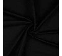 TheFabricTrade Black Premium Plain Cotton Jersey Knit Fabric Elastic Lycra Stretch Textile Clothing Dressmaking T-Shirt Elastane Material - 200cm x 150cm (2 Metre)