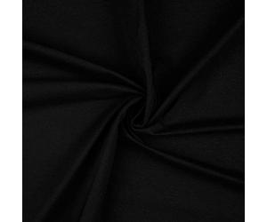 TheFabricTrade Black Premium Plain Cotton Jersey Knit Fabric Elastic Lycra Stretch Textile Clothing Dressmaking T-Shirt Elastane Material - 200cm x 150cm (2 Metre)