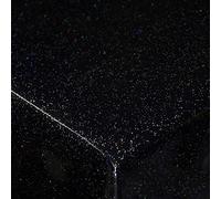 TheFabricTrade Wipe Clean PVC Tablecloth Vinyl Oilcloth Kitchen Table Cover Protector - Black Glitter Sparkly (50 x 140cm)