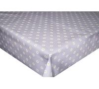 TheFabricTrade Wipe Clean PVC Tablecloth Vinyl Oilcloth Kitchen Table Cover Protector - Lilac Purple Daisy Flowers (200 x 140cm)