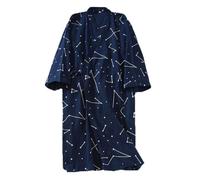 thefancypumpkin Jinbei Men's Japanese Yukata Kimono, Blue, L