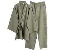 thefancypumpkin Jinbei Men's Japanese Yukata Kimono, Marine311, L