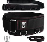 THEFITGUY Multi-Attachment Belt for Cable Machine and Smart Gym Squats and Hip Thrusts, 5 Attachment Points for Optimal Weight Distribution, 2 Straps (40” & 27”) and 3 Metal Snap Hooks Included