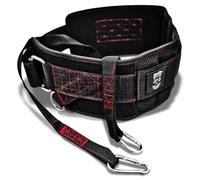 THEFITGUY Ultimate Dip Belt | Secure Closure - No Sliding Down | Structured Back Support | 45-Angle Rings - Comfort Dip Position | 40” Strap & 2 Snap Hooks - for Dips, Pull-Ups, Squats, Weight Lifting