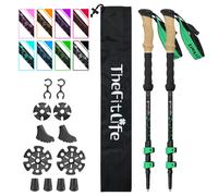 TheFitLife Carbon Fibre Trekking Poles Collapsible and Telescopic Walking