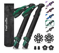 TheFitLife Collapsible Trekking Poles for Hiking ? Lightweight Folding Walking Sticks for Men and Women with Extra-Long Foam Handle and Metal Flip