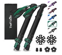 TheFitLife Collapsible Trekking Poles for Hiking ? Lightweight Folding Walking Sticks for Men and Women with Extra-Long Foam Handle and Metal Flip
