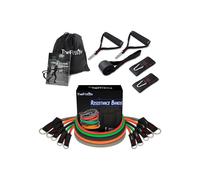 TheFitLife Exercise Resistance Bands with Handles - 5 Fitness Workout Bands Stackable up to 110/150/200/250/300 lbs, Tr