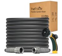 TheFitLife Garden Hose 75 FT - 75FT Water Hose with Nozzle and Metal Fittings, High Pressure 75 Feet x 1/2" Outdoor Hose for Reel Cart, Sprinkler, Easy Storage, Leak Proof