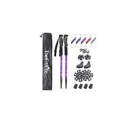 TheFitLife Hiking Walking Trekking Poles - 2 Pack With Antishock And Quick Lock System, Telescopic, Collapsible, Ultralight For Hiking, Camping,