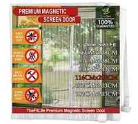 TheFitLife Magnetic Fly Screen Door, Heavy Duty Mesh Curtain, Hands Free