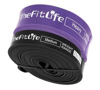 TheFitLife Resistance Pull Up Bands - Pull-Up Assist Exercise Bands, Long Workout Loop Bands for Body Stretching, Powerlifting, Fitness Training, Bonus Carrying Bag and Workout Guide