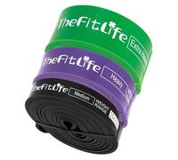 TheFitLife Resistance Pull Up Bands - Pull-Up Assist Exercise Bands, Long Workout Loop Bands for Body Stretching, Powerlifting, Fitness Training, Bonus Carrying Bag and Workout Guide