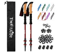 TheFitLife Trekking Poles - Lightweight 7075 Aluminum Hiking Sticks with Cork Grips, Adjustable Telescopic Design, Metal Flip Lock for Men & Women -