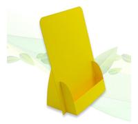 thefoldstands 5 Foldable Flyer Stands Yellow Design Ecological Brochure Stand for DIN A5 Flyer 14.8 x 21 cm Vertical Brochure Holder Made of Eco FSC Cardboard Short to Medium Term Use, yellow-eco