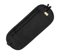 Theft Proof Money Belt With Concealed Zipper For Secure Document Storage During Travel Running Hiking And Festival Events Gray(Black)