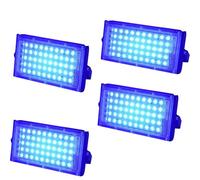 THEGA 1/2/3/4 PCS LED Outdoor Lighting Floodlight, IP66 Waterproof Spot Light, Bright Security Light，Colored Lights(Blue,4PCS-220V-50W)