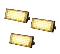THEGA 1/2/3/4 PCS LED Outdoor Lighting Floodlight, IP66 Waterproof Spot Light, Bright Security Light，Colored Lights(Yellow,3PCS-220V-50W)
