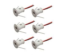 THEGA 4/6 PCS Mini LED Spotlight- Recessed Spotlight - 1W Step Lamp, Embedded Ceiling Downlight,12V Concealed Background Wall Ceiling Light For Display Cabinets(Golg,6PCS 1W-12V)