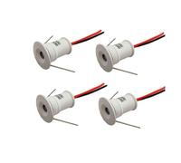 THEGA 4/6 PCS Mini LED Spotlight- Recessed Spotlight - 1W Step Lamp, Embedded Ceiling Downlight,12V Concealed Background Wall Ceiling Light For Display Cabinets(Golg,4PCS 1W-12V)