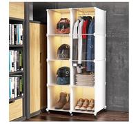 THEGA Clear Motorcycle Helmet Showcase, Stackable Plastic Cube Organizer Stand, Movable Shoe And Coat Cabinet With Wheels, For Helmet Protection And Figures Collectibles(75x39x116 cm)