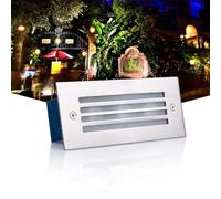 THEGA Embedded Stair Corner Ground Lights, IP65 Waterproof Outdoor Landscape Lamp, 5W Rectangular LED Beam Spotlight, Garden Courtyard Underground Lights(Green,5w(24v))