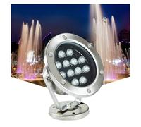 THEGA Fountain Light - IP68 Waterproof Pool Spotlight, Pond Light Underwater Lights, 24V LED Underwater Spotlight Full, Stainless Steel Color Landscape Lights, For Fountains(Yellow,24w)