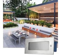 THEGA Ground LED Landscape Lights - 5W Rectangular LED Step Light, Embedded Staircase Underground Lamp, IP65 Waterproof Outdoor Recessed Spot Light, For Outdoor, Villa, Garden(White Light,5W-24V)