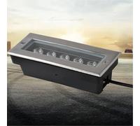THEGA Ground LED Landscape Lights, Outdoor Buried Lamp, IP65 Waterproof Ultra-thin Spotlight, AC85-265V Stainless Steel Long Strip Wall Lights, for Garden, Driveway(White light,18W)